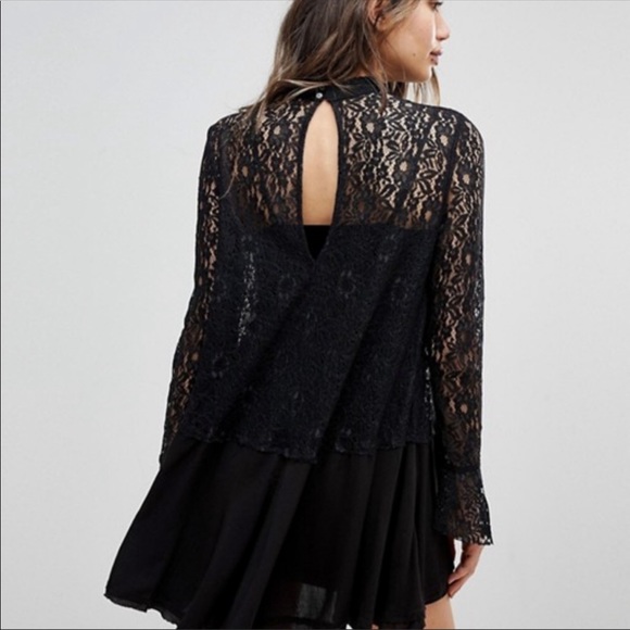 Free People Lace Tunic Mini Dress - Picture 4 of 6